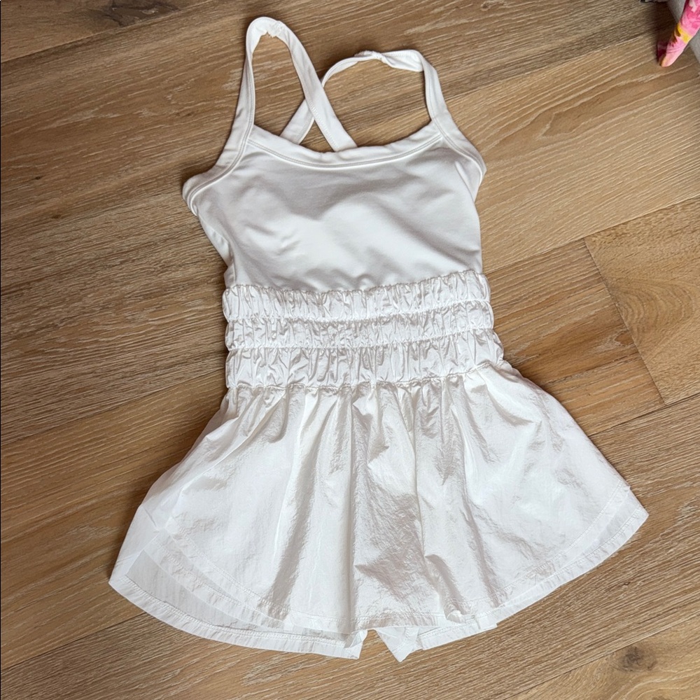 Free People FP Movement White Shorts Romper
